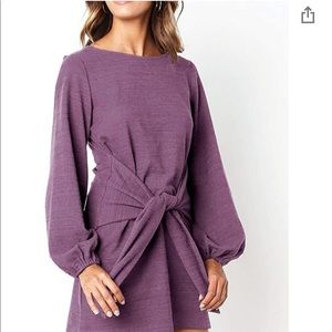 Women's Cotton L/S Elegant Knitted Bodycon mini